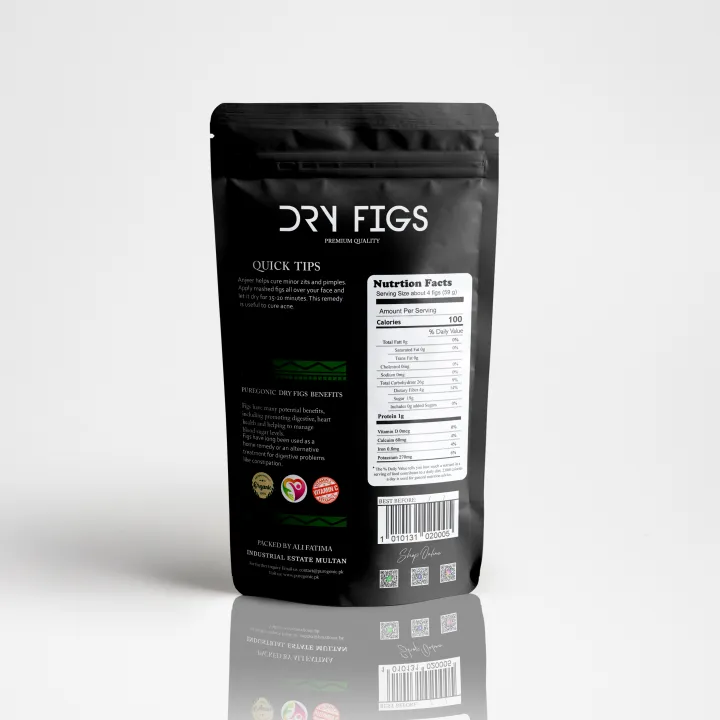 Puregonic Sweet & Juicy Dried Figs – 125g of Natural Goodness view 2